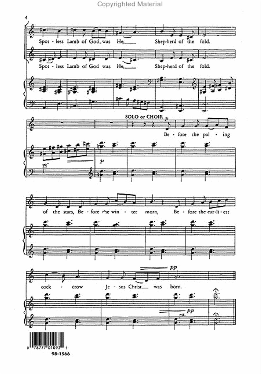 Before the Paling of the Stars Choir scores gallery preview page 5