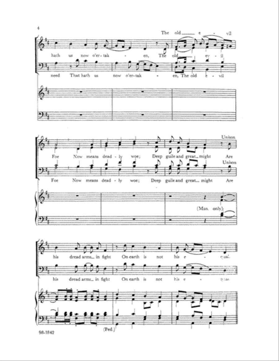 A Mighty Fortress Is Our God (Schalk) Choir scores gallery preview page 3