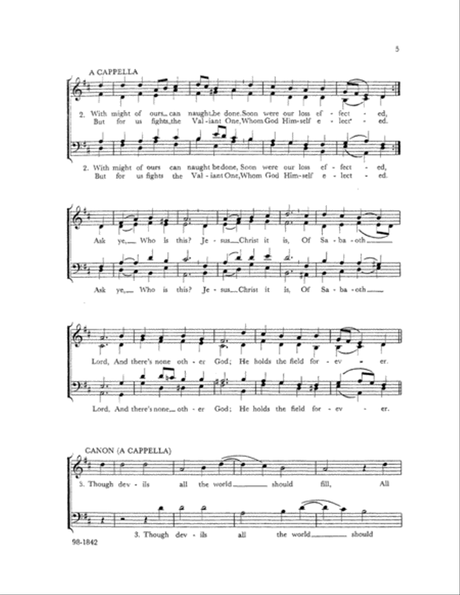 A Mighty Fortress Is Our God (Schalk) Choir scores gallery preview page 4