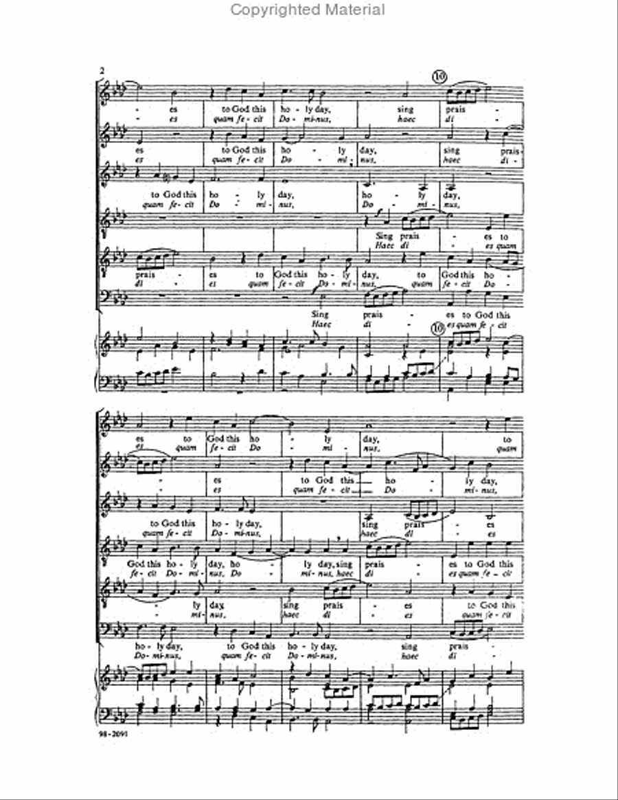Haec Dies / Sing Praises to God This Holy Day Choir scores gallery preview page 3