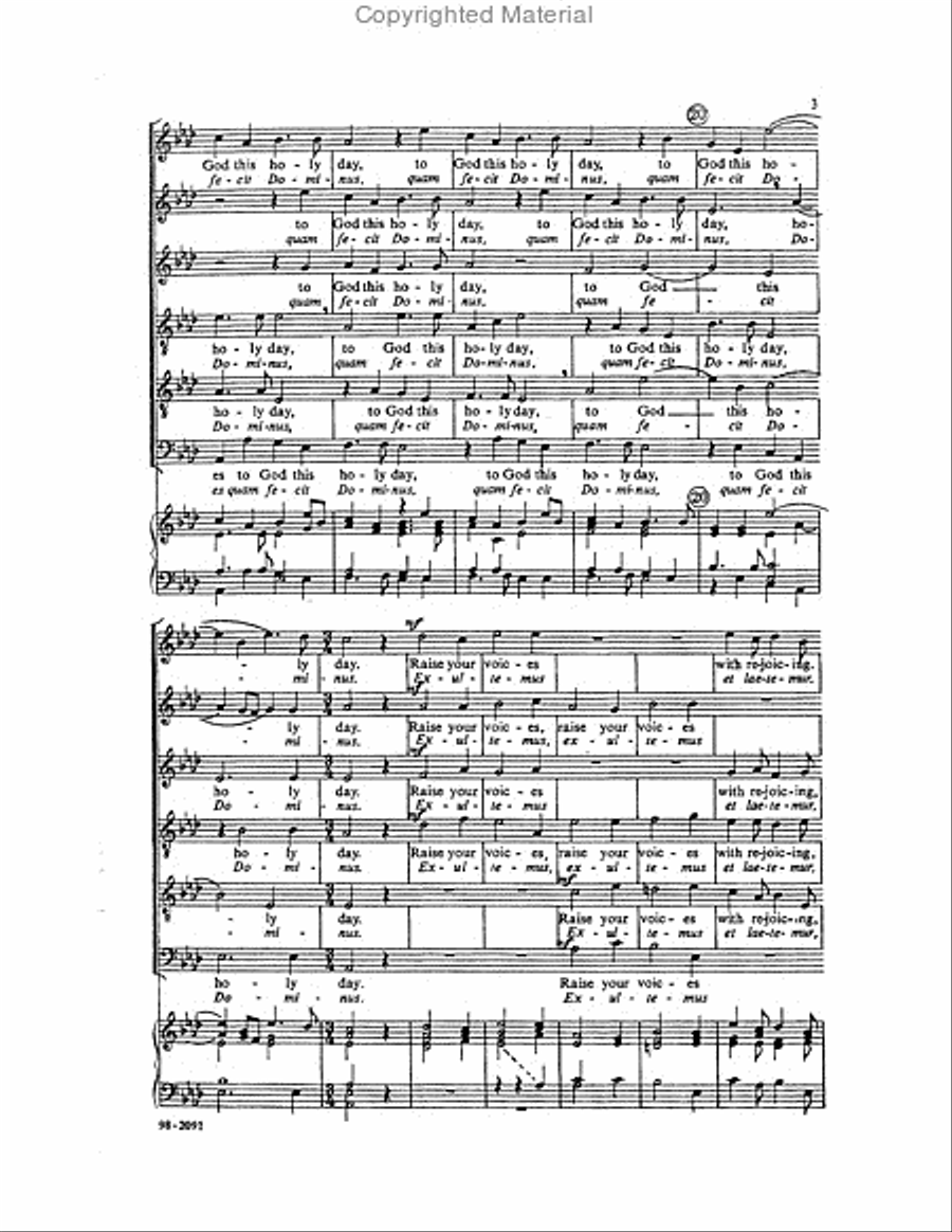 Haec Dies / Sing Praises to God This Holy Day Choir scores gallery preview page 4