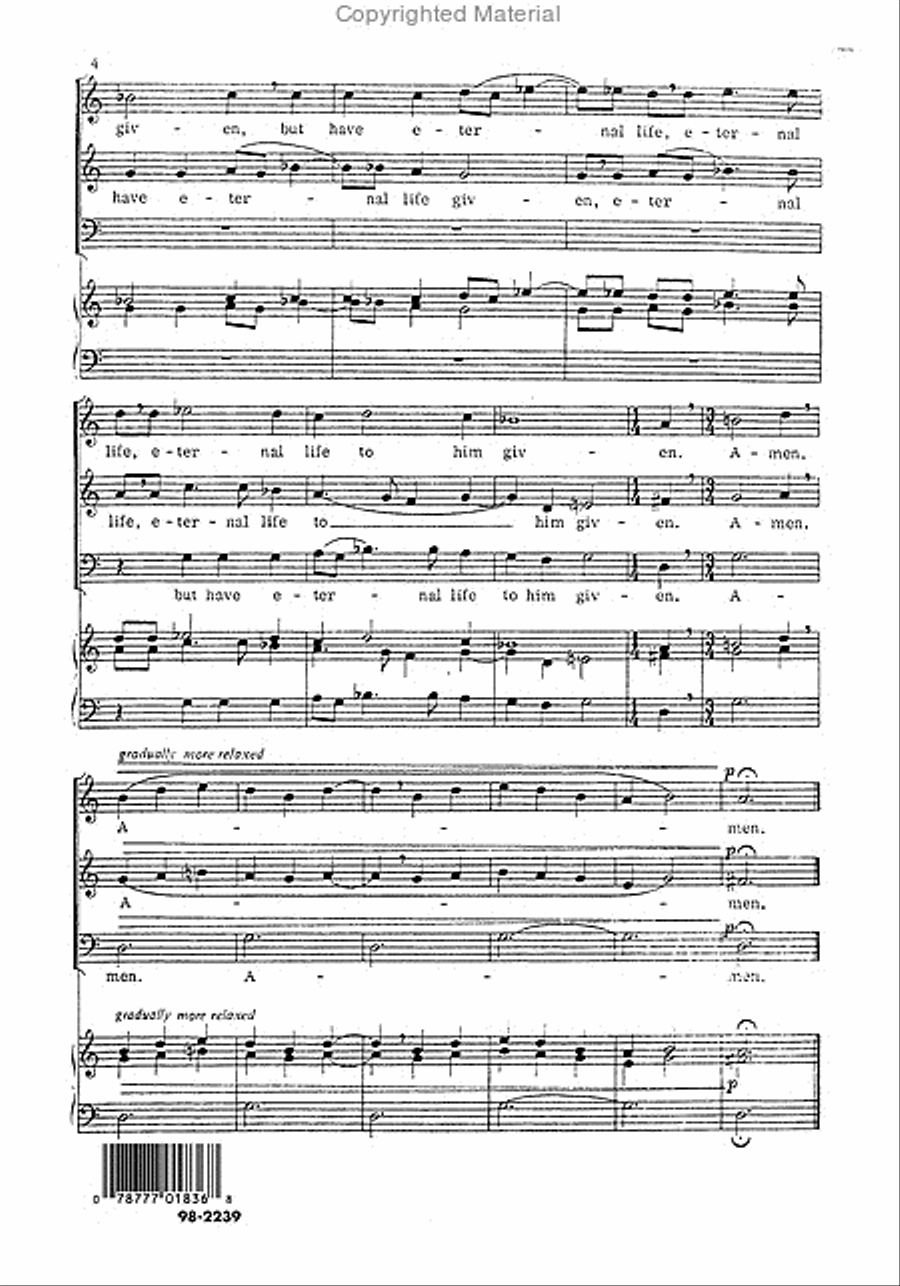 For God So Loved the World (Distler) Choir scores gallery preview page 4