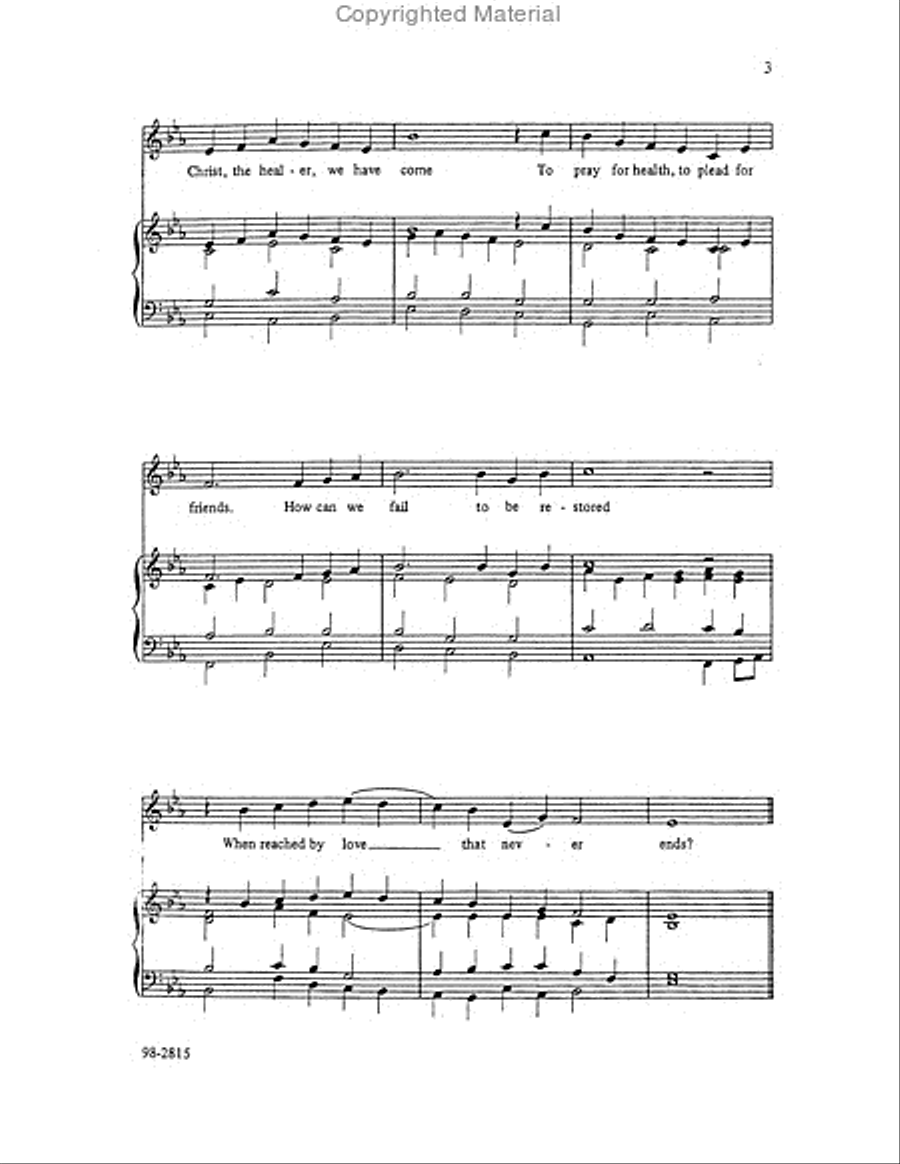 O Christ the Healer, We Have Come Choir scores gallery preview page 3