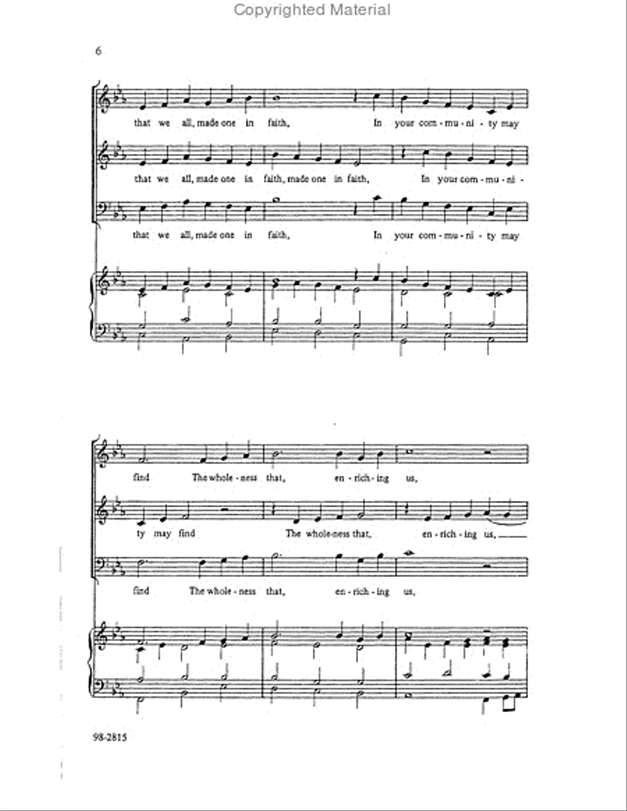 O Christ the Healer, We Have Come Choir scores gallery preview page 6