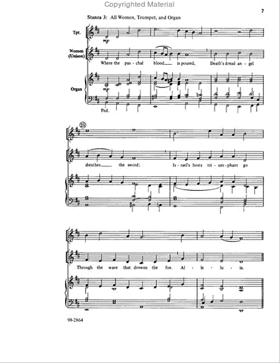 At the Lamb's High Feast We Sing Choir scores gallery preview page 5