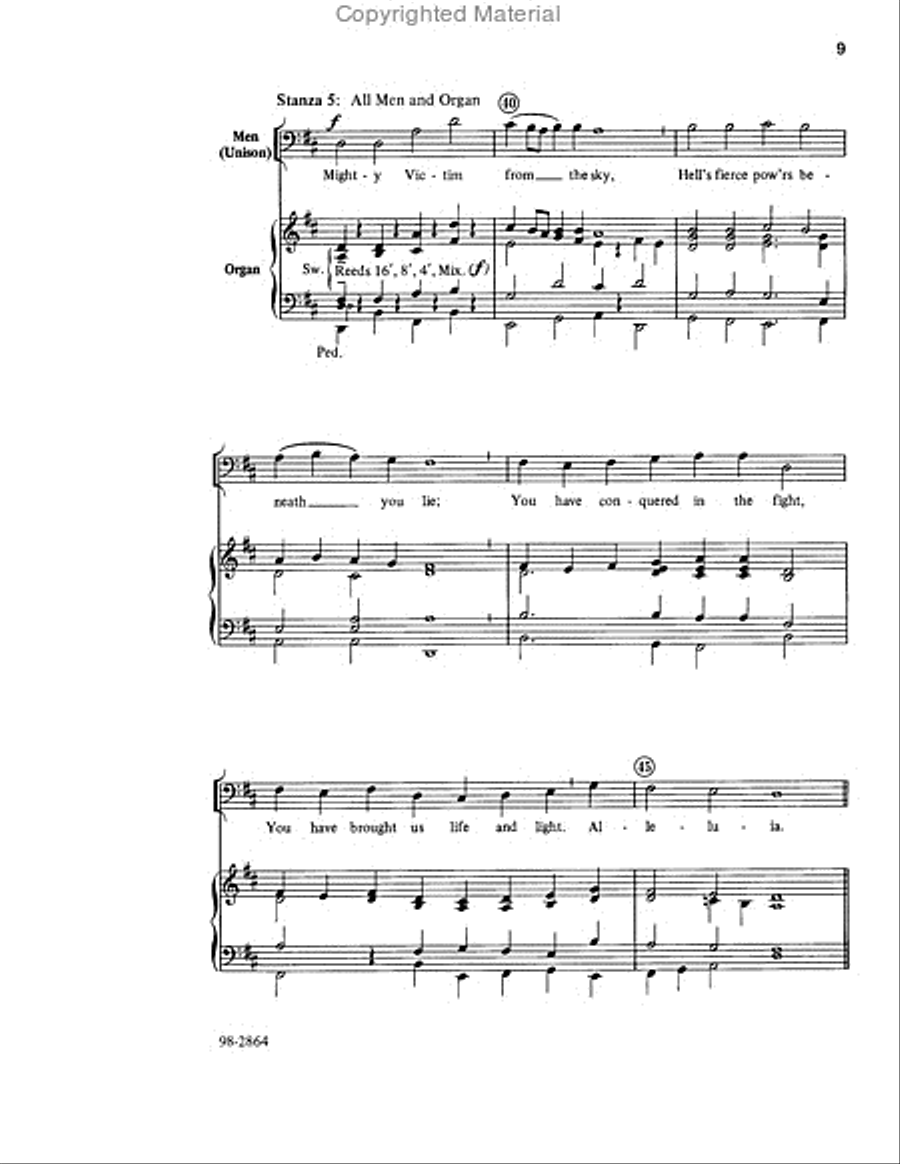 At the Lamb's High Feast We Sing Choir scores gallery preview page 7