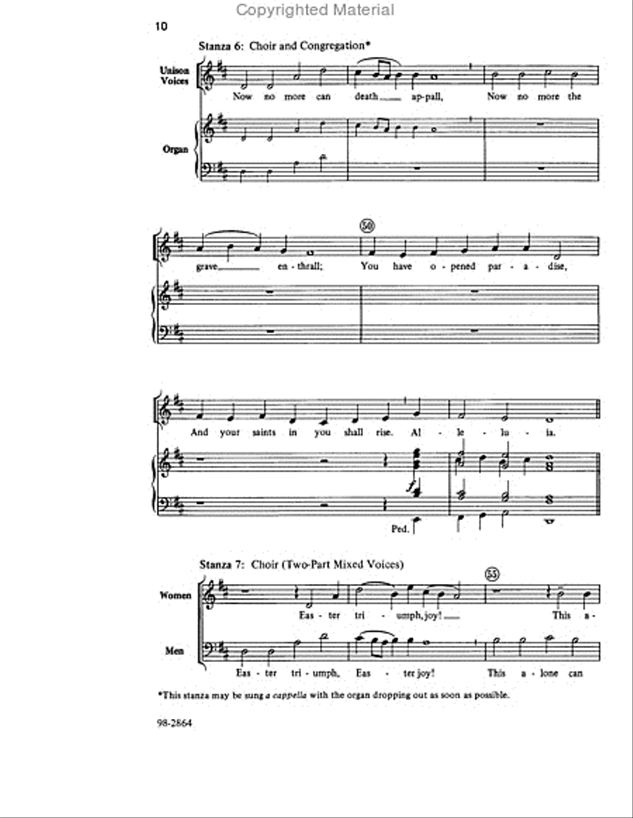 At the Lamb's High Feast We Sing Choir scores gallery preview page 8
