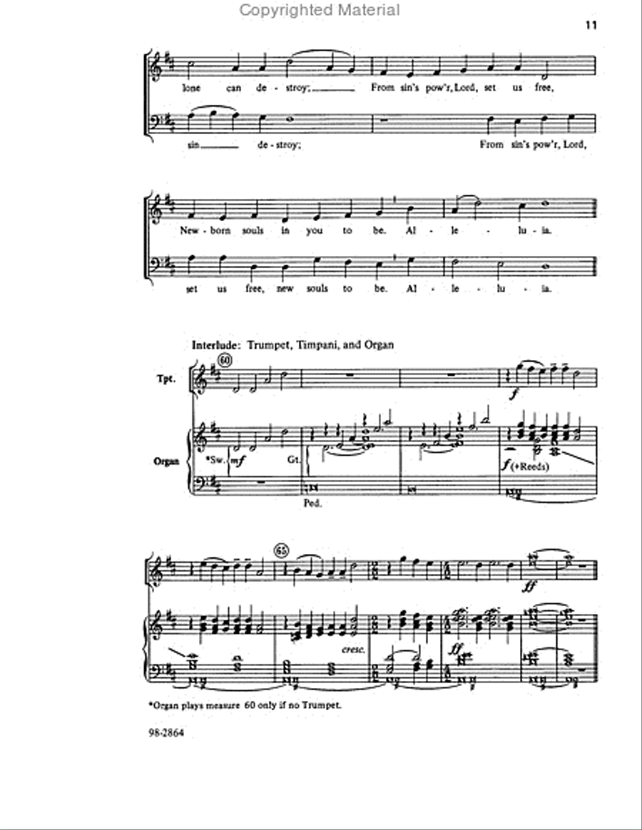 At the Lamb's High Feast We Sing Choir scores gallery preview page 9