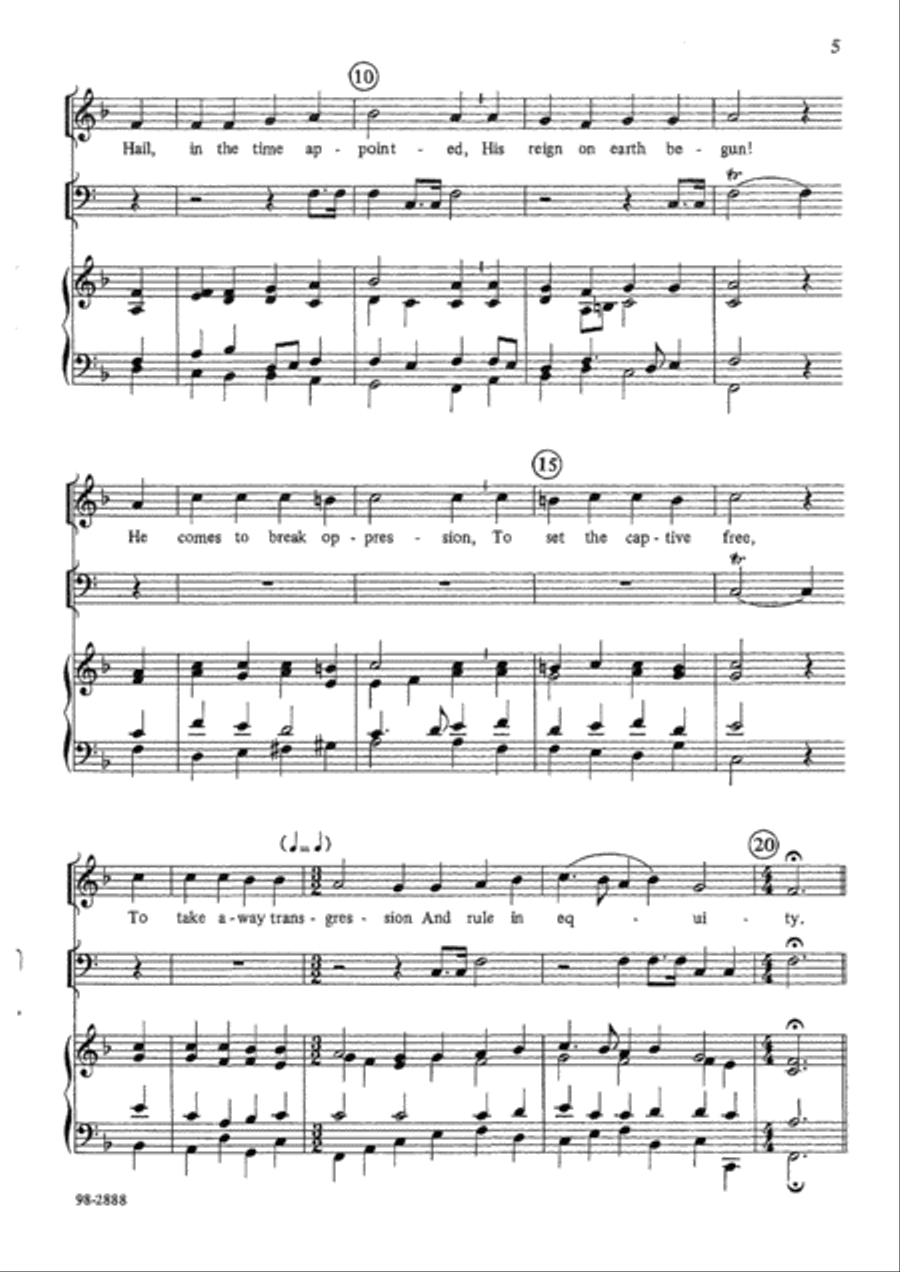 Hail to the Lord's Anointed Choir scores gallery preview page 3