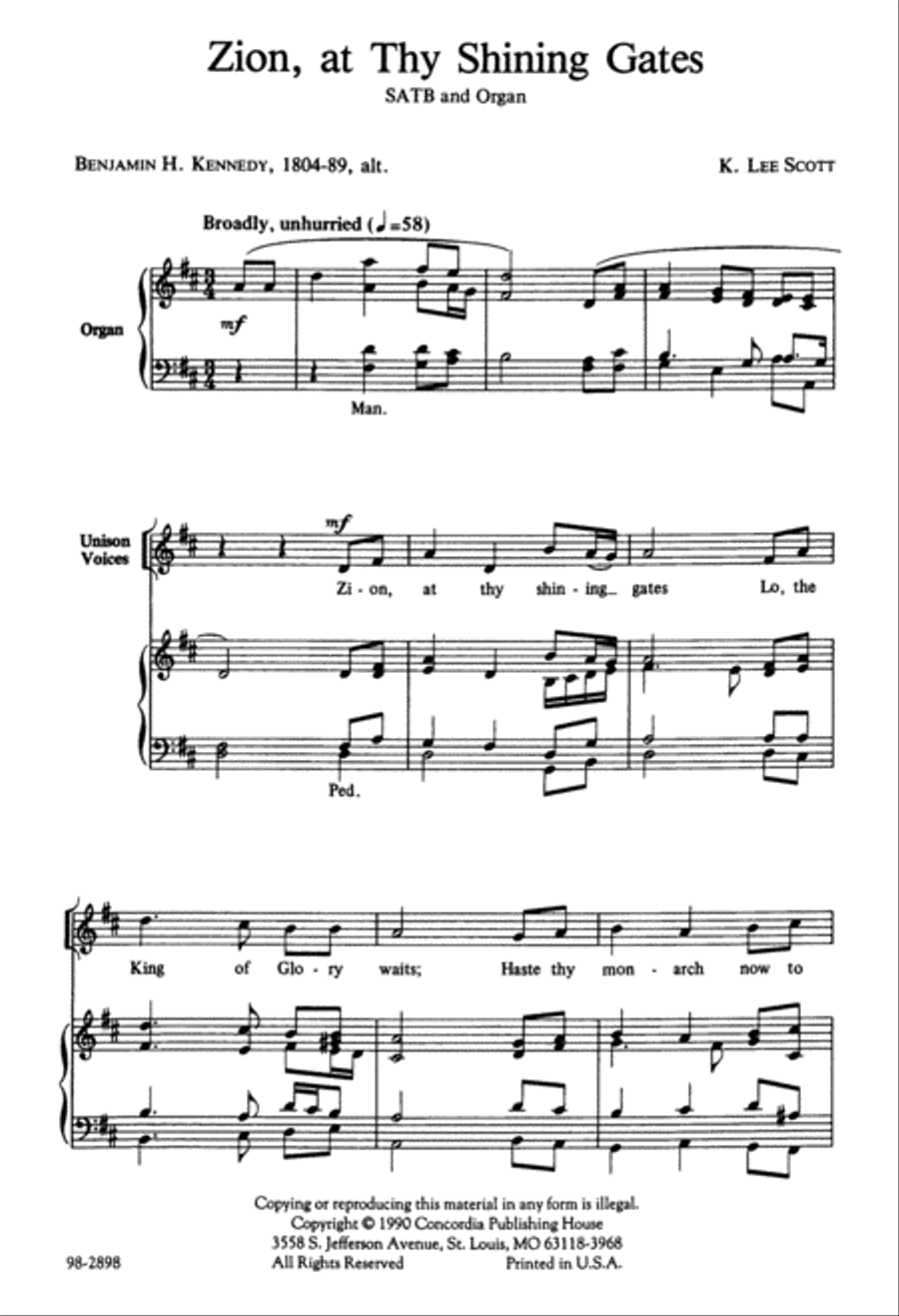 Zion at Thy Shining Gates Choir scores gallery preview page 2