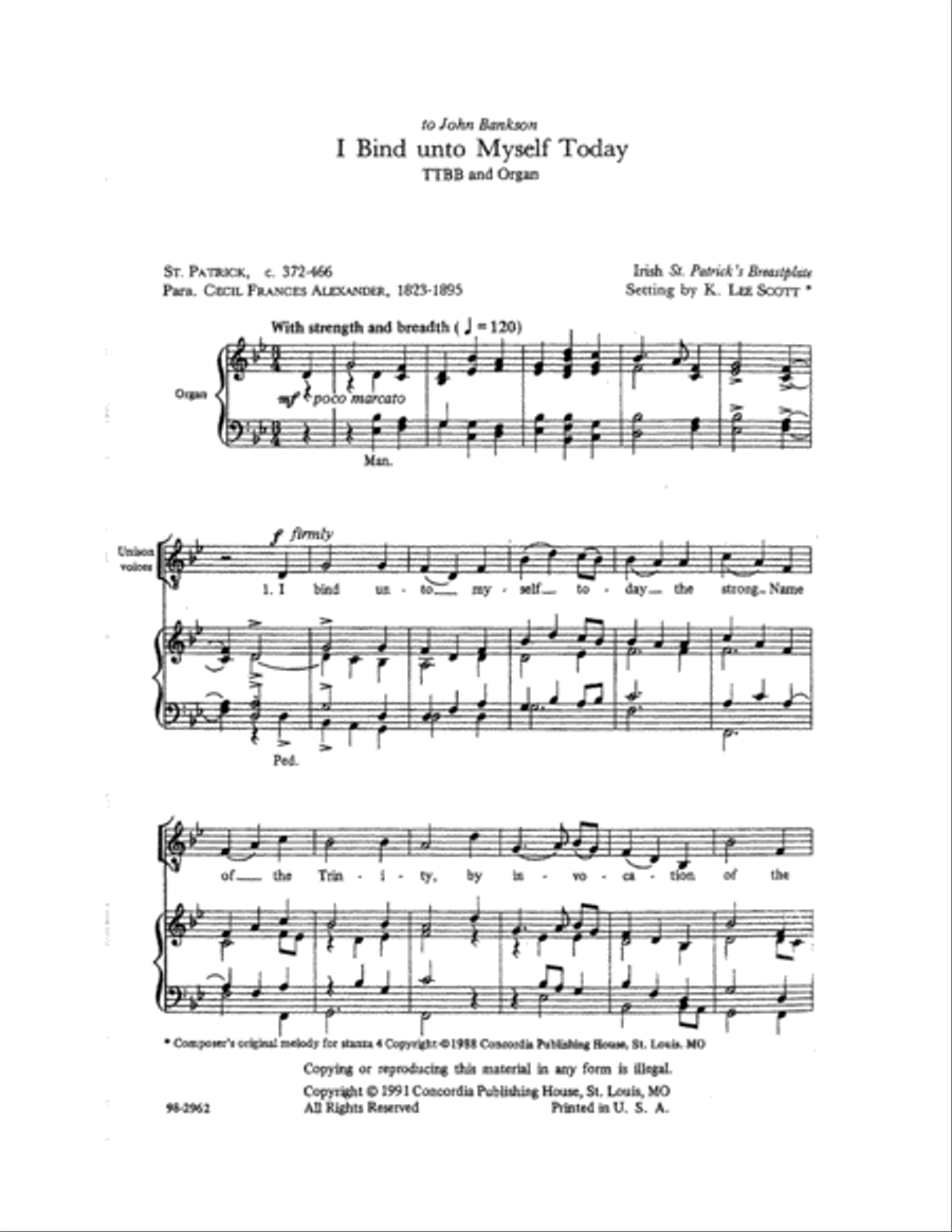 I Bind unto Myself Today Choir scores gallery preview page 2