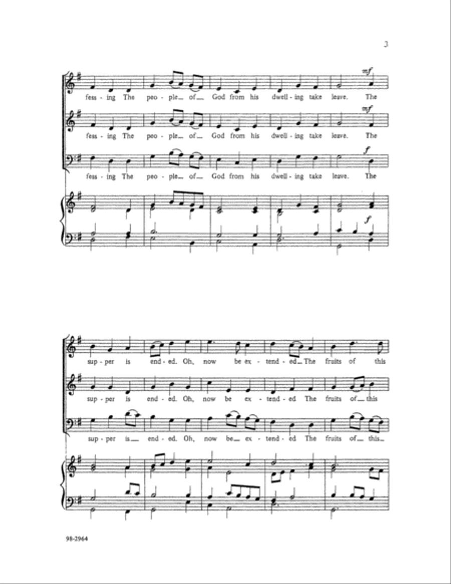 Sent Forth by God's Blessing (Wolff) Choir scores gallery preview page 3