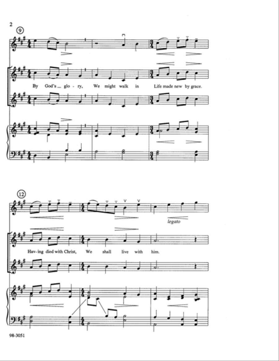 Christ Is With Me Choir scores gallery preview page 3