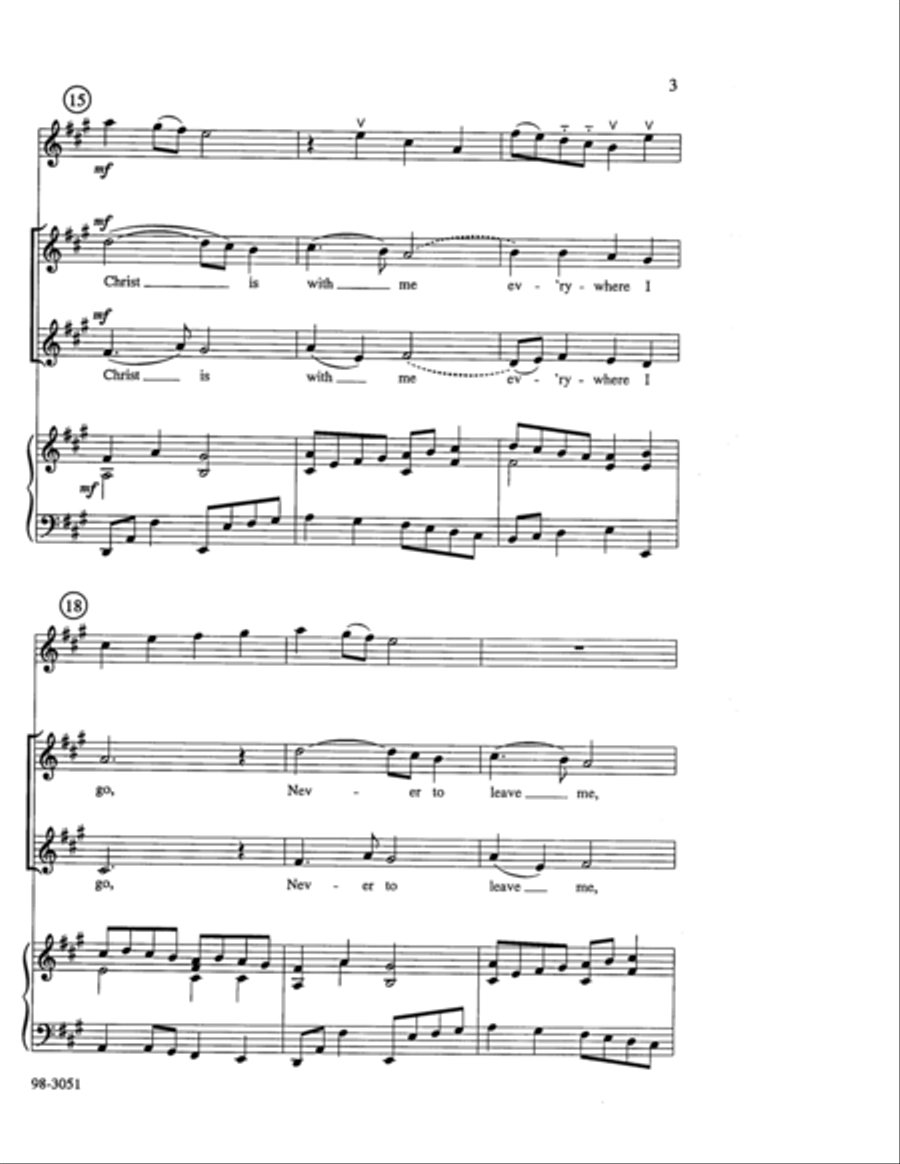 Christ Is With Me Choir scores gallery preview page 4