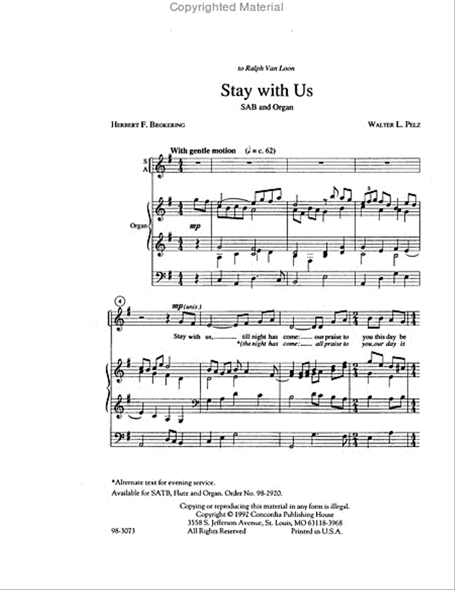 Stay with Us - SAB Stay with Us - SAB Choir scores gallery preview page 2