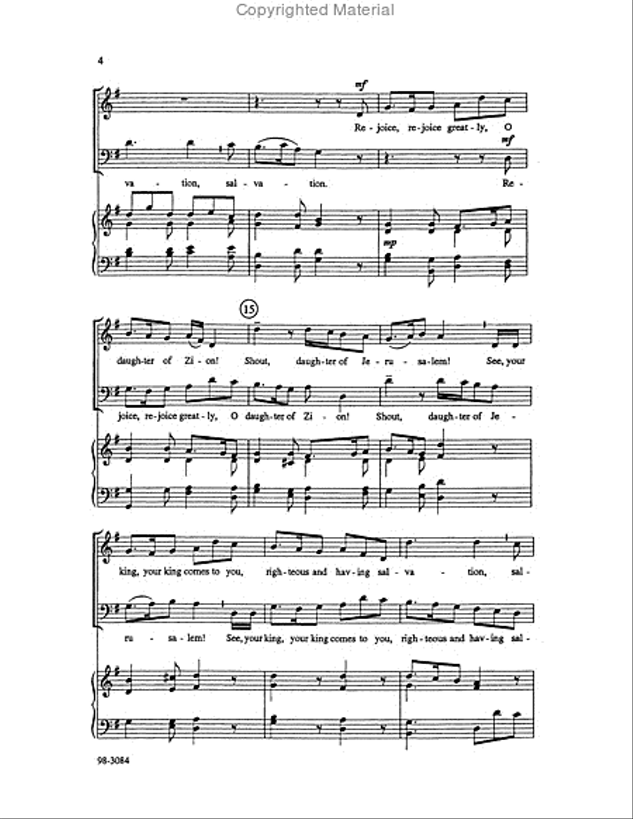 Rejoice Greatly, O Daughter of Zion (Kosche) Choir scores gallery preview page 3