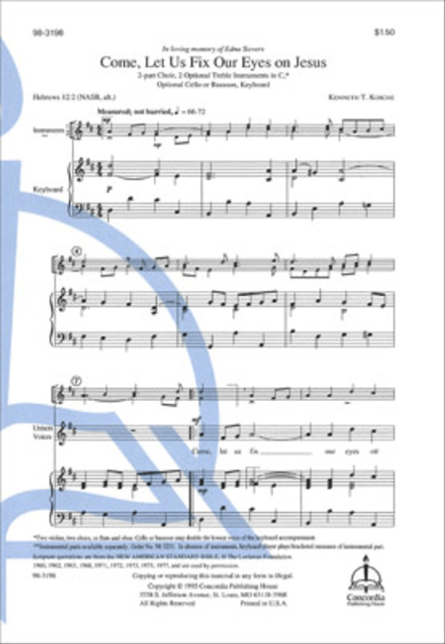 Come, Let Us Fix Our Eyes on Jesus Choir scores gallery preview page 1