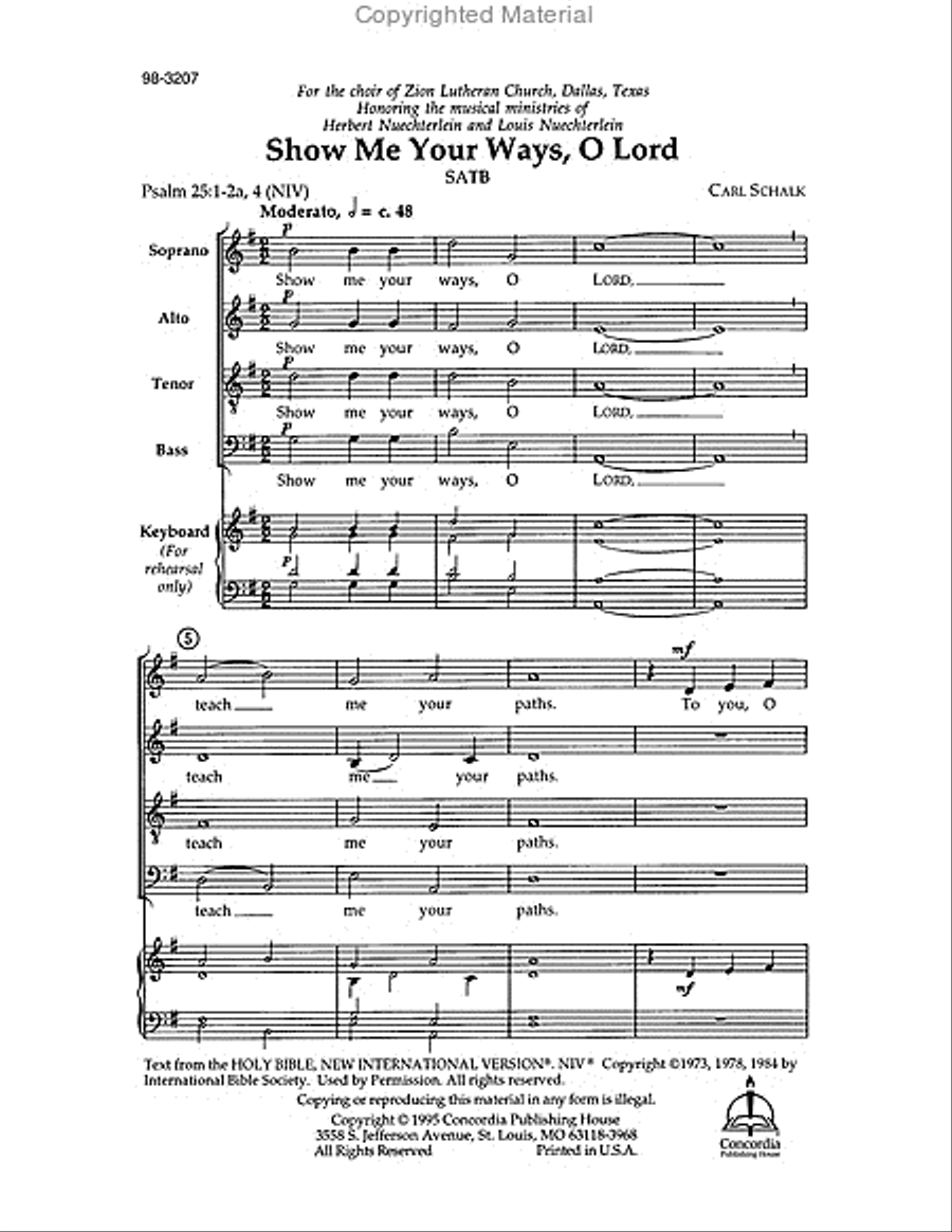 Show Me Your Ways, O Lord Choir scores gallery preview page 2