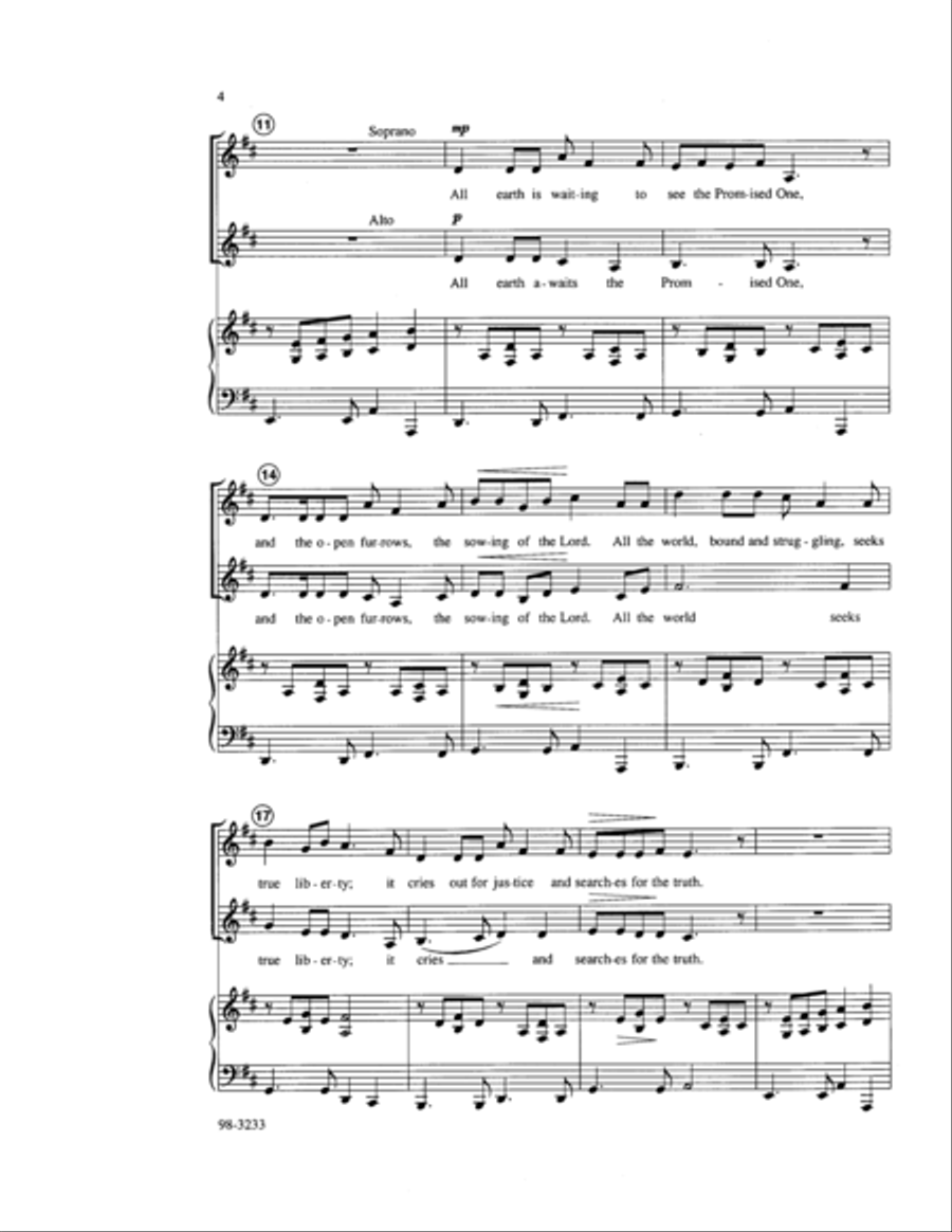 Toda La Tierra / All Earth Is Waiting Choir scores gallery preview page 4
