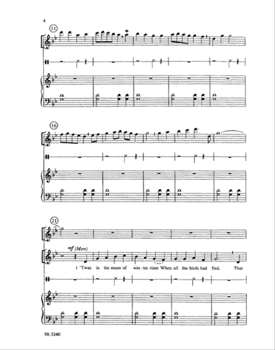'Twas in the Moon of Wintertime (Hobby) Flute scores gallery preview page 3