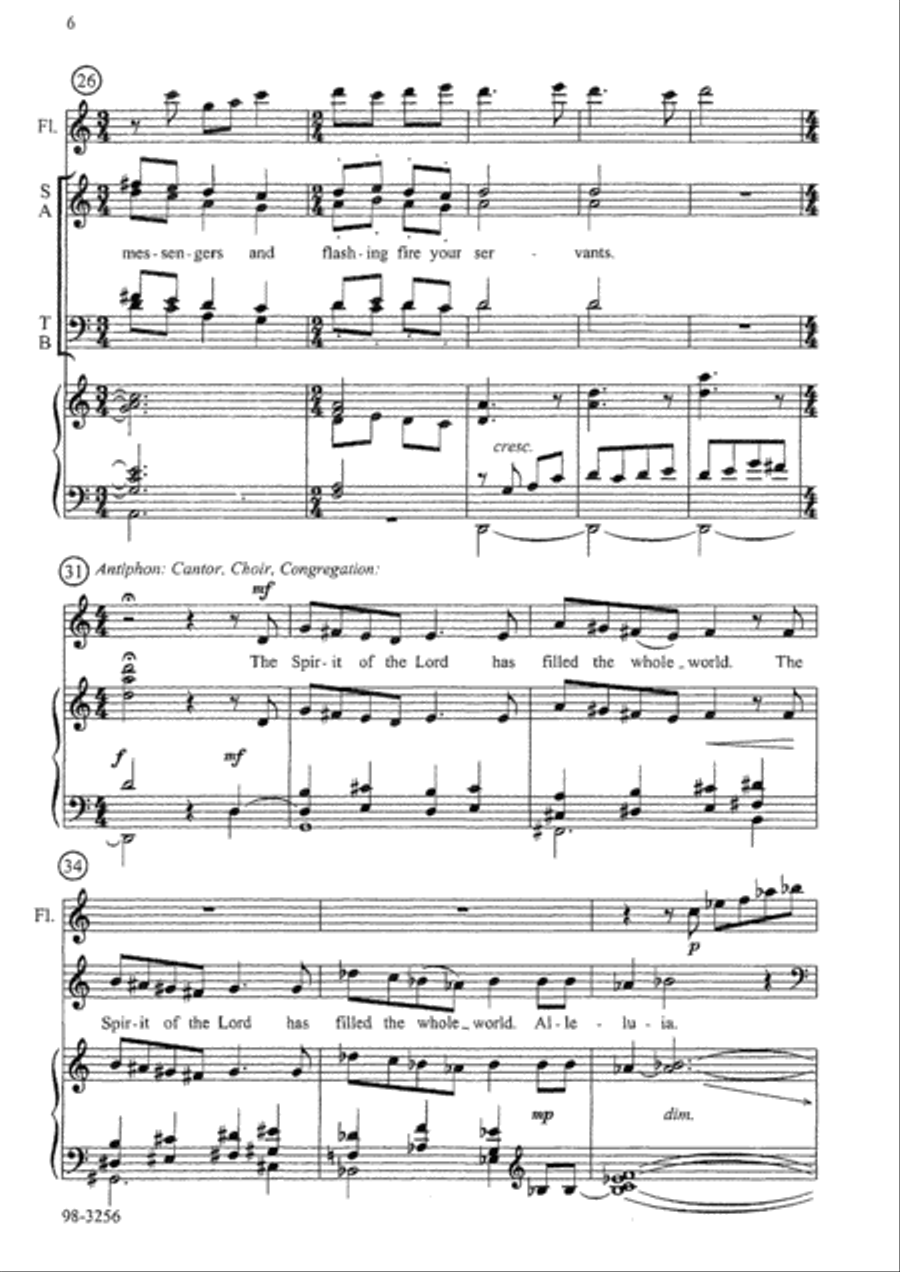 The Spirit of the Lord (Callahan) Flute scores gallery preview page 5