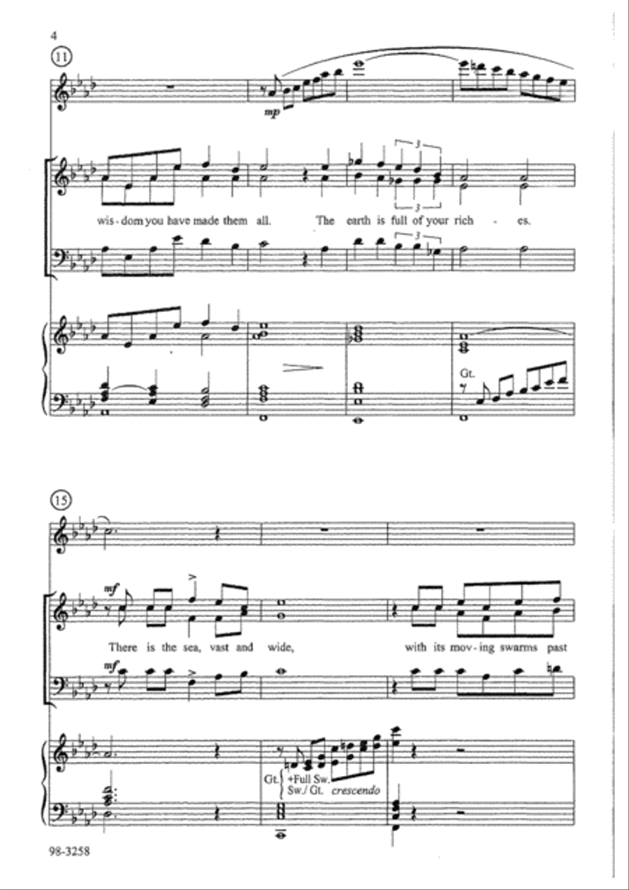 How Many Are Your Works, O Lord Flute scores gallery preview page 3
