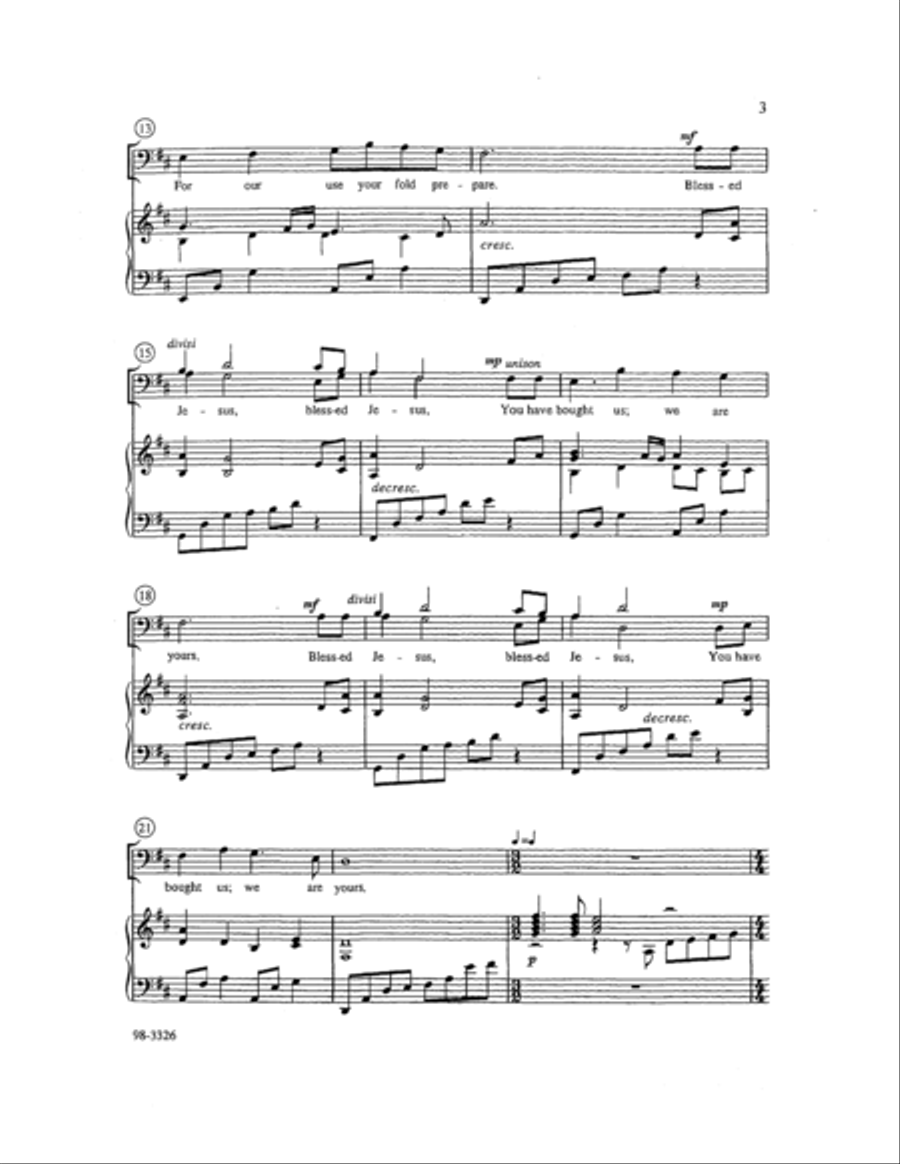 Savior, Like a Shepherd Lead Us (Armstrong) Choir scores gallery preview page 3
