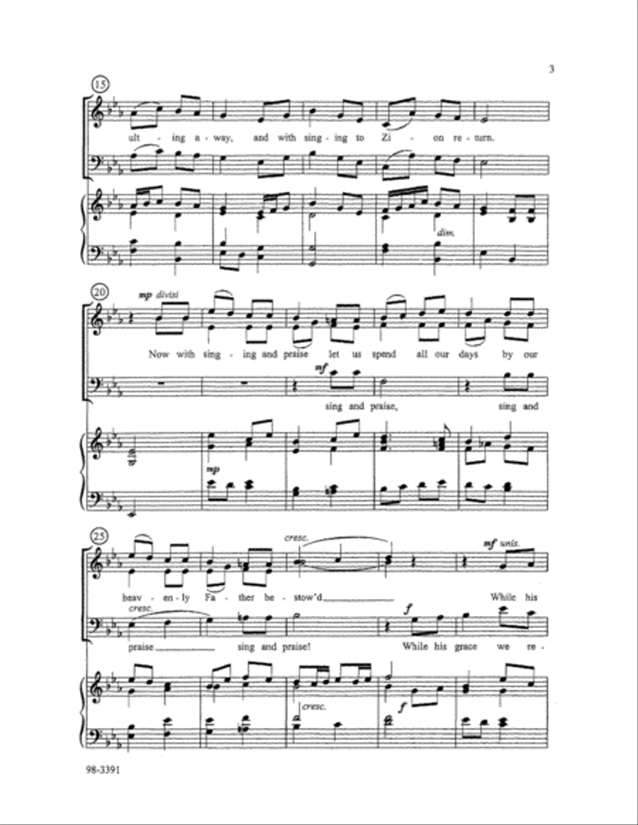 Come Away to the Skies (Larkin) Choir scores gallery preview page 3