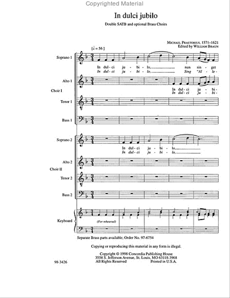 In dulci jubilo (Braun) In dulci jubilo (Braun) Trombone scores gallery preview page 2