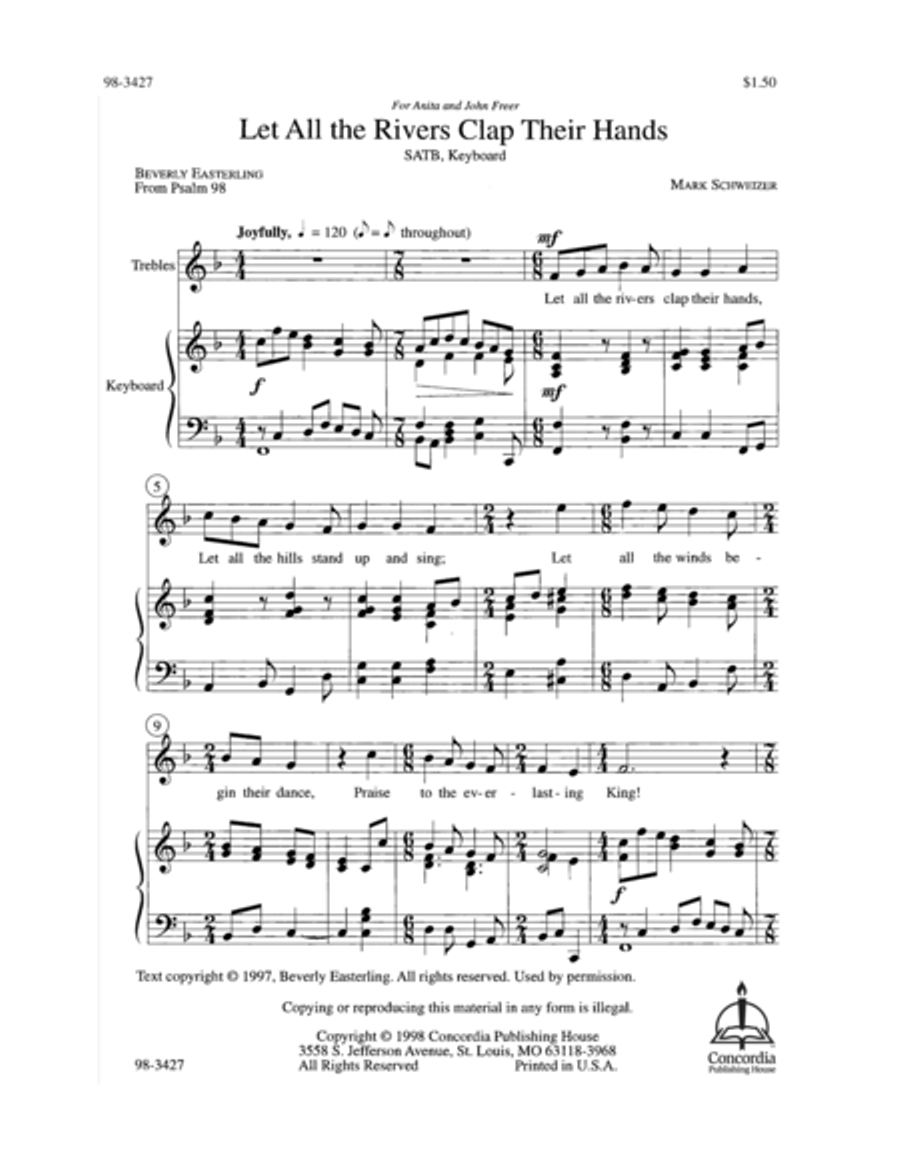 Let All the Rivers Clap Their Hands Choir scores gallery preview page 2
