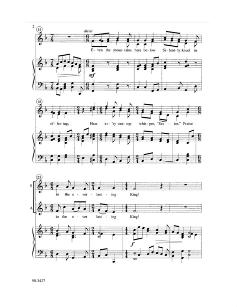 Let All the Rivers Clap Their Hands Choir scores gallery preview page 3