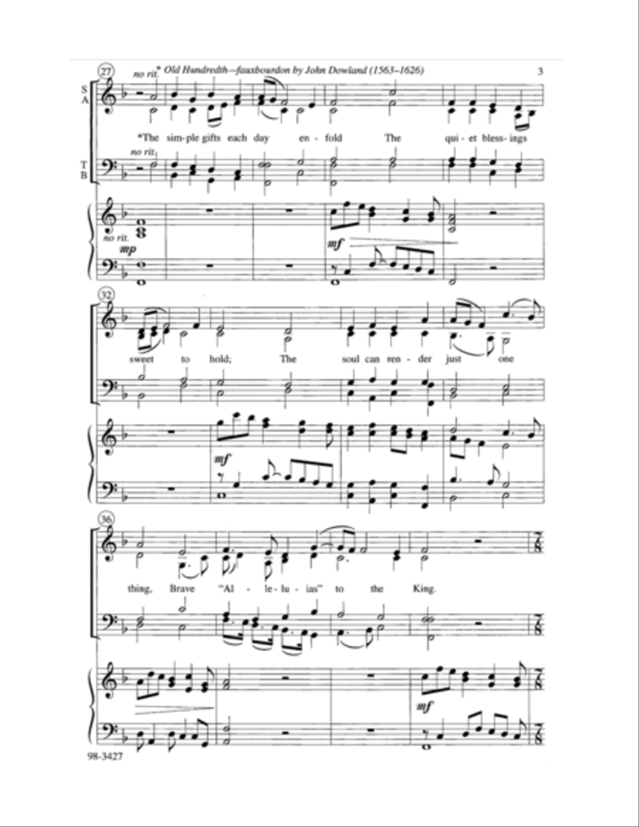 Let All the Rivers Clap Their Hands Choir scores gallery preview page 4