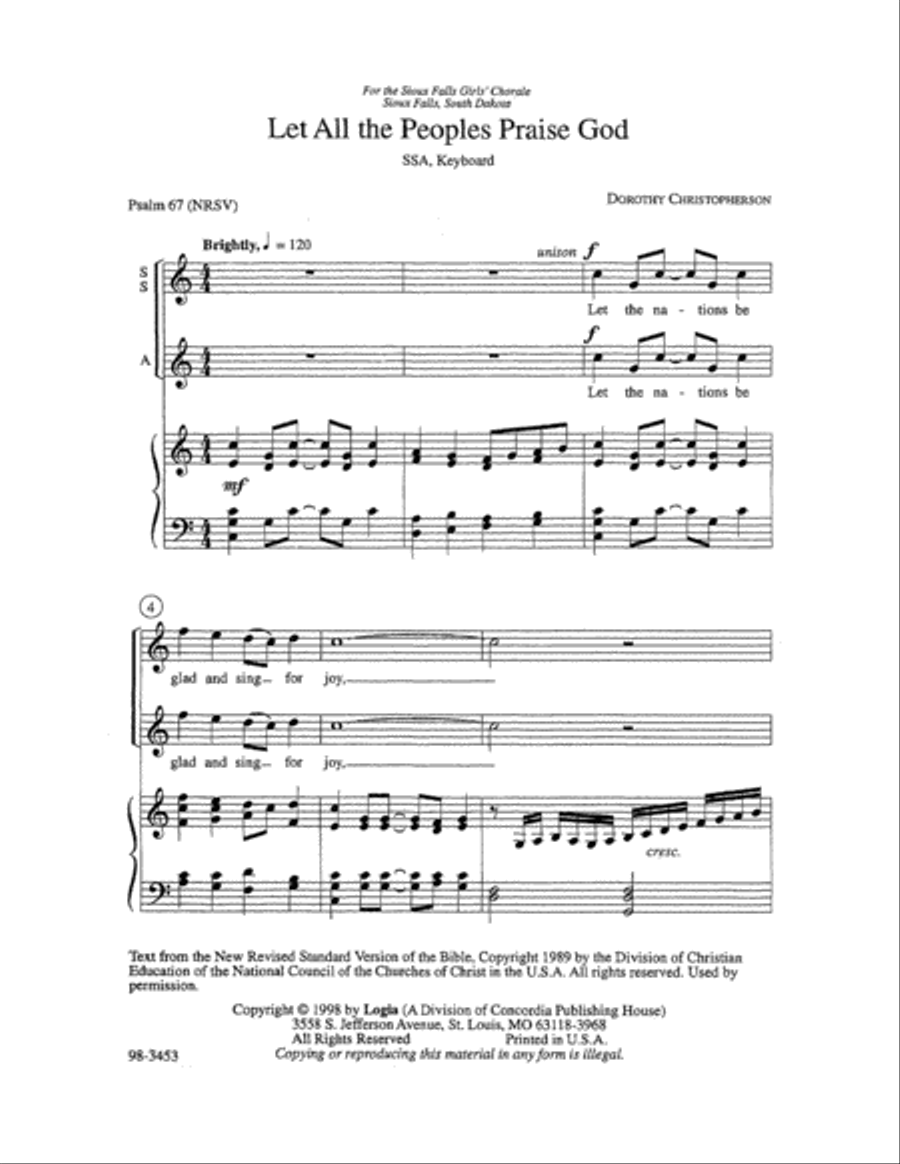 Let All the Peoples Praise God Choir scores gallery preview page 2