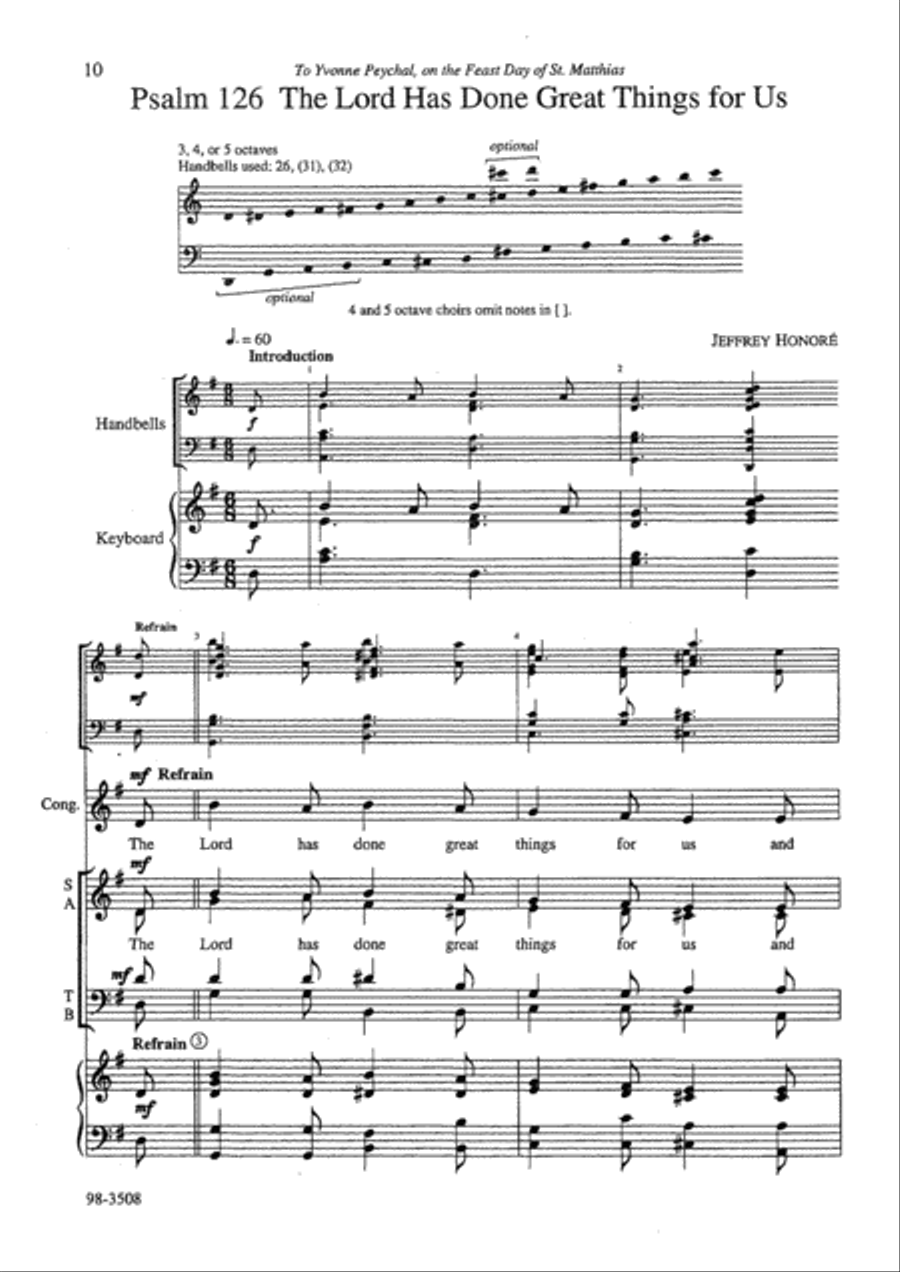 Psalter for Bells and Voices, Set 1 - Choral Part Choir scores gallery preview page 6