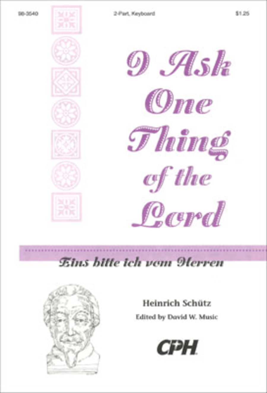 I Ask One Thing of the Lord / Eins bitte ich vom Herren Choir scores gallery preview page 1
