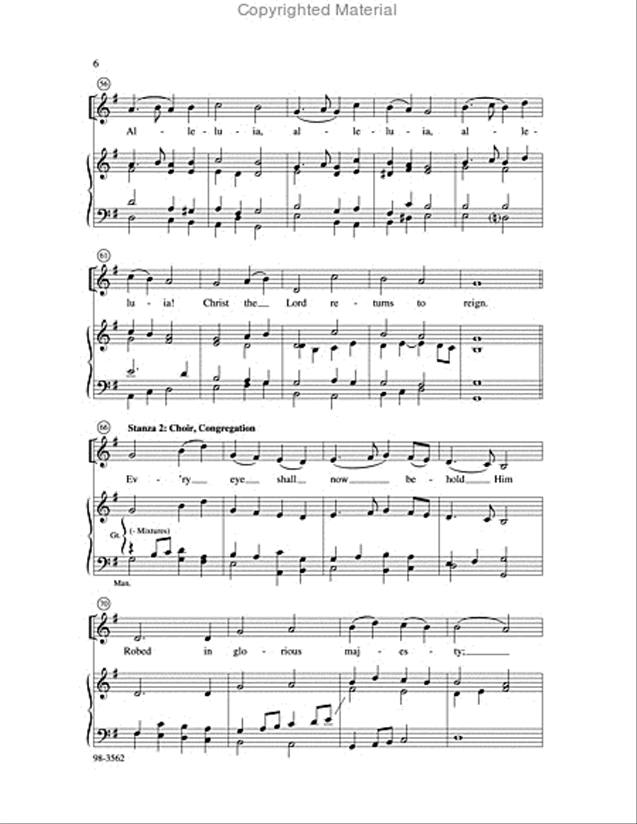 Lo, He Comes with Clouds Descending (Hobby) Choir scores gallery preview page 5