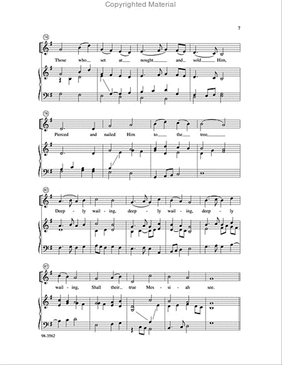 Lo, He Comes with Clouds Descending (Hobby) Choir scores gallery preview page 6