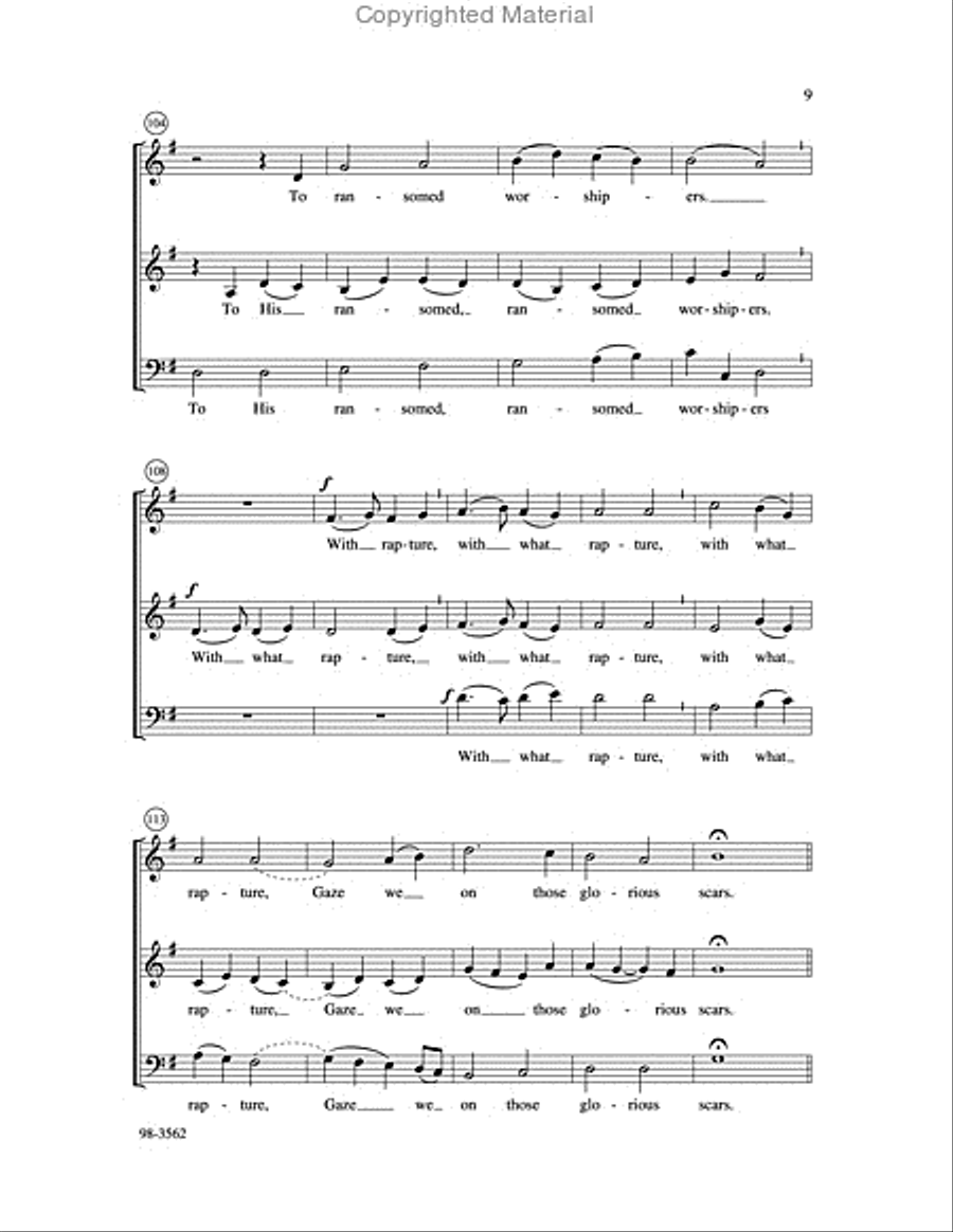 Lo, He Comes with Clouds Descending (Hobby) Choir scores gallery preview page 8