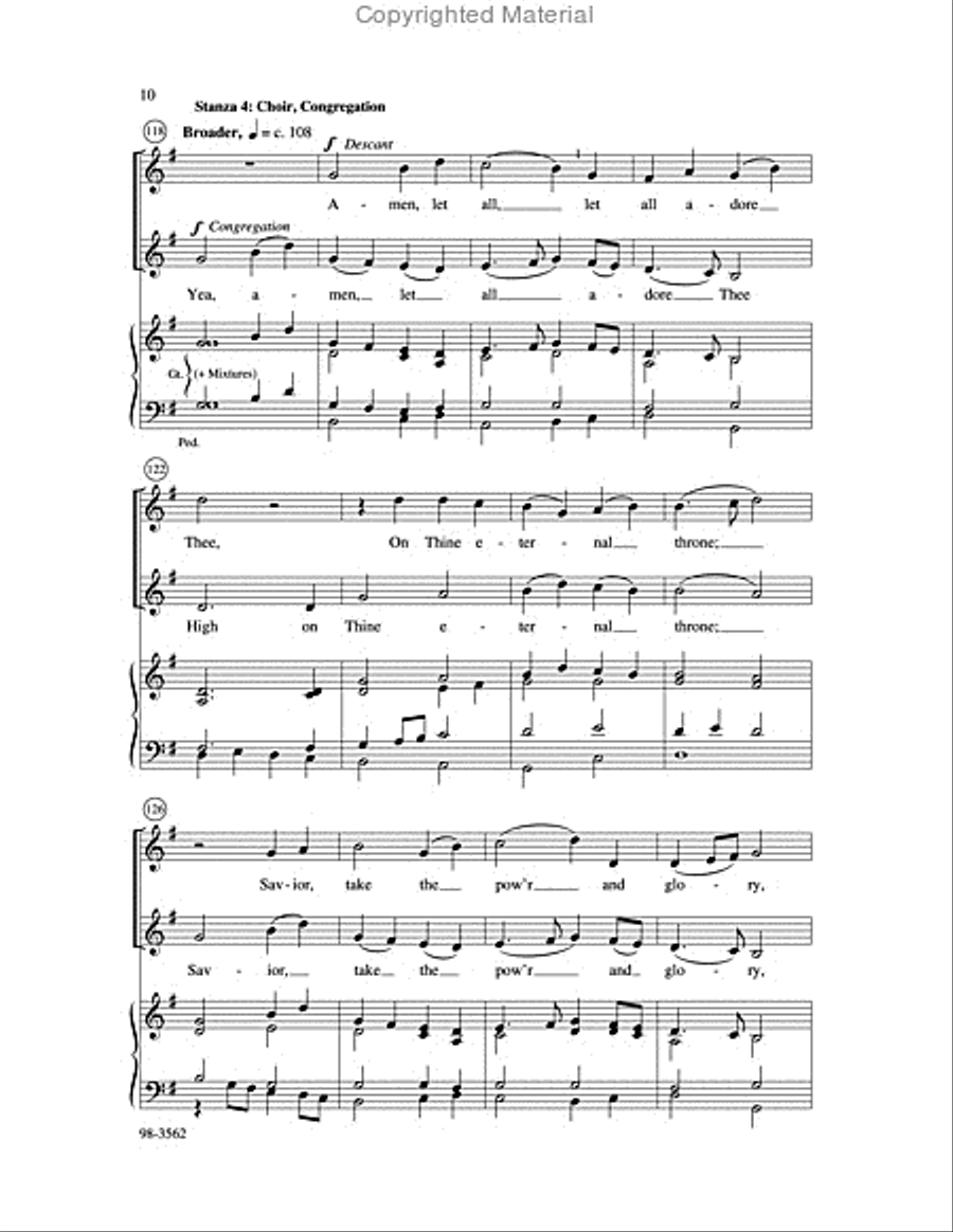 Lo, He Comes with Clouds Descending (Hobby) Choir scores gallery preview page 9