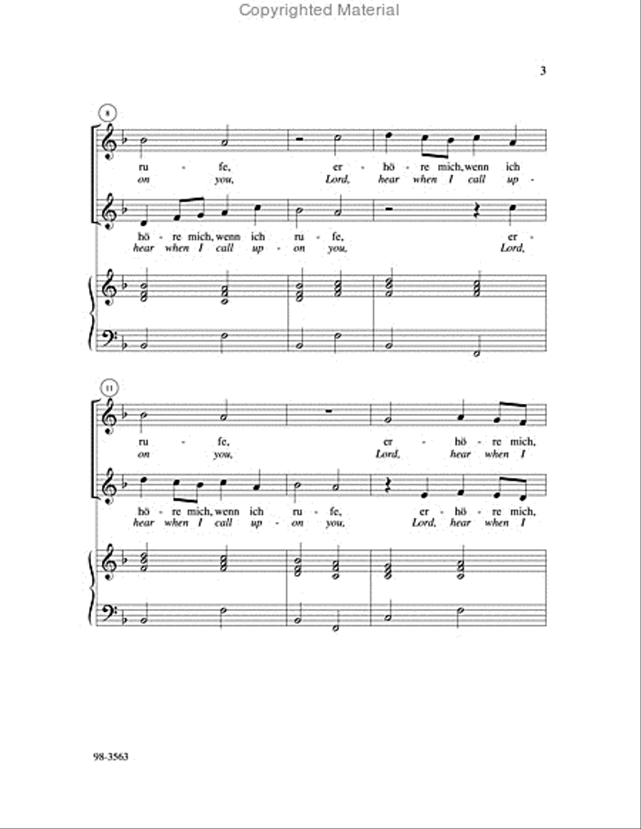 Lord, Hear My Prayer / Erhoere mich Choir scores gallery preview page 3