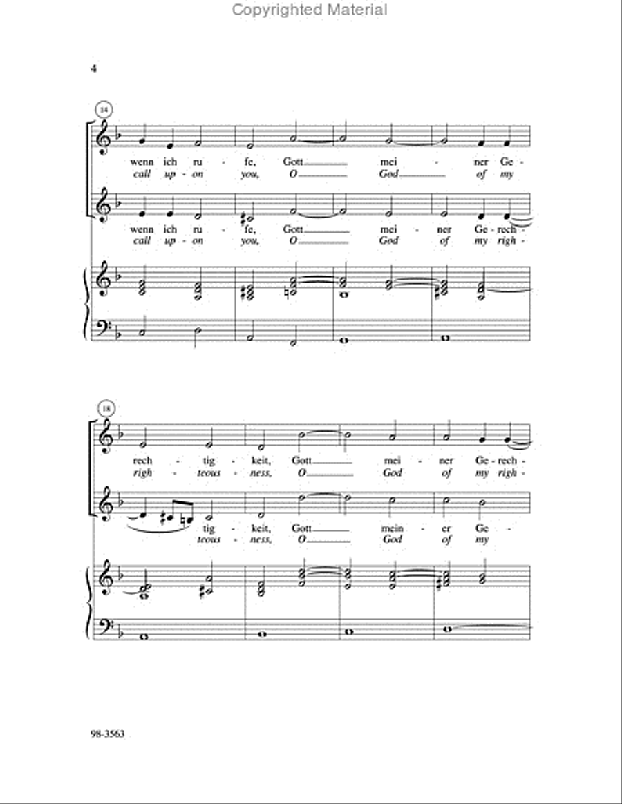 Lord, Hear My Prayer / Erhoere mich Choir scores gallery preview page 4