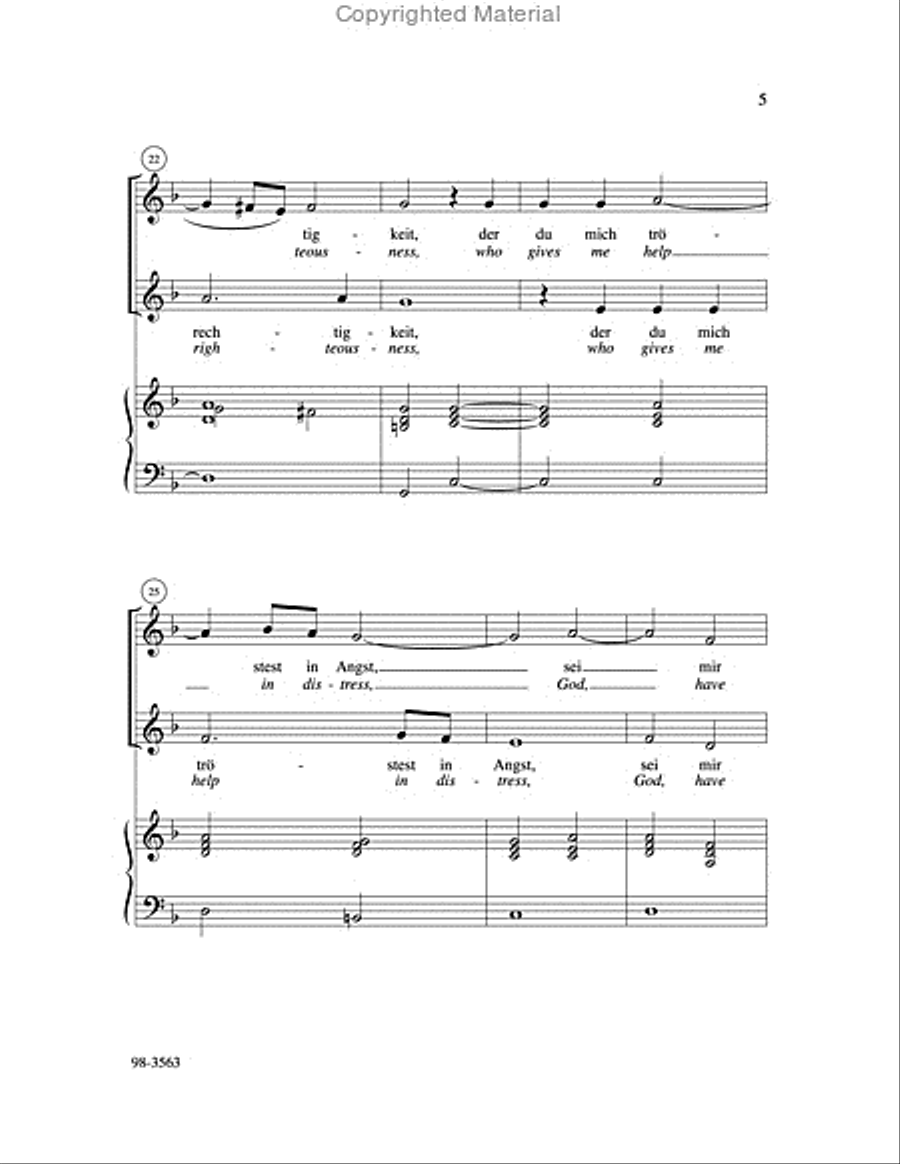 Lord, Hear My Prayer / Erhoere mich Choir scores gallery preview page 5