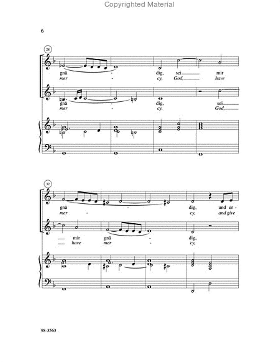 Lord, Hear My Prayer / Erhoere mich Choir scores gallery preview page 6