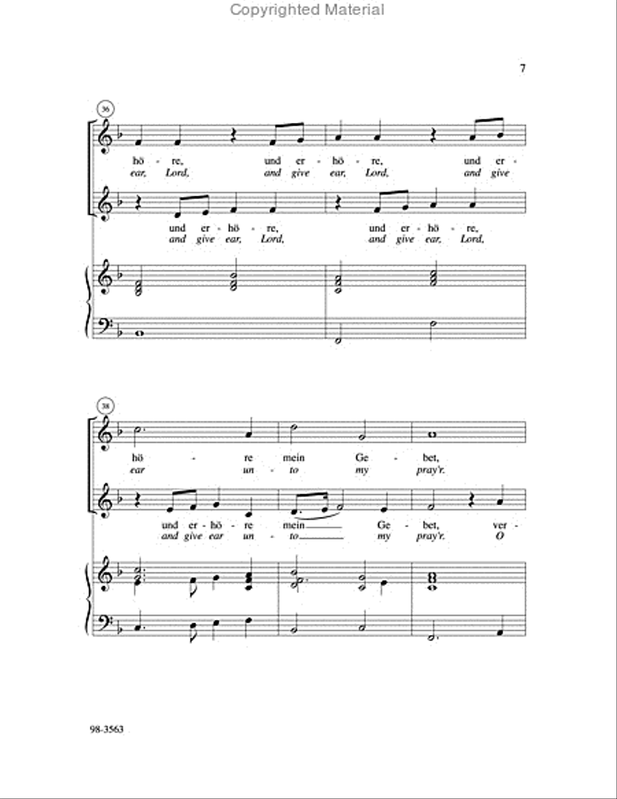 Lord, Hear My Prayer / Erhoere mich Choir scores gallery preview page 7