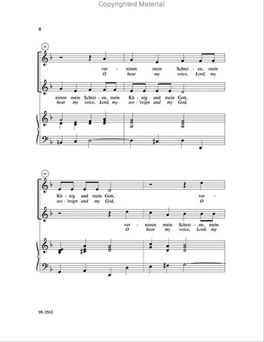 Lord, Hear My Prayer / Erhoere mich Choir scores gallery preview page 8