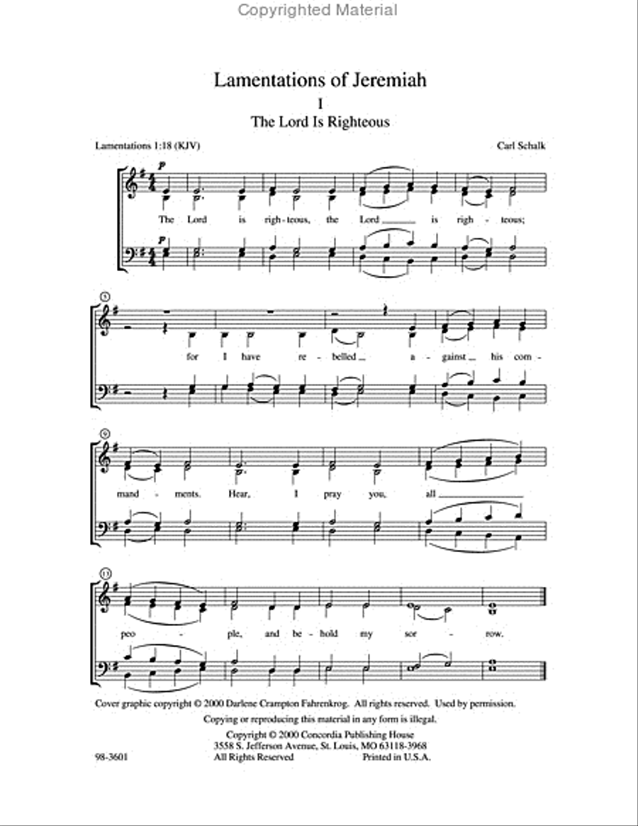 Lamentations of Jeremiah Choir scores gallery preview page 2