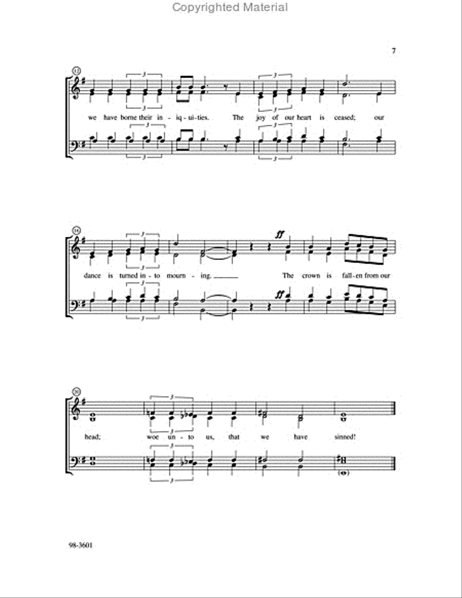 Lamentations of Jeremiah Choir scores gallery preview page 7