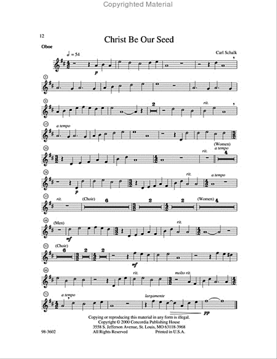 Christ Be Our Seed Christ Be Our Seed Choir scores gallery preview page 12