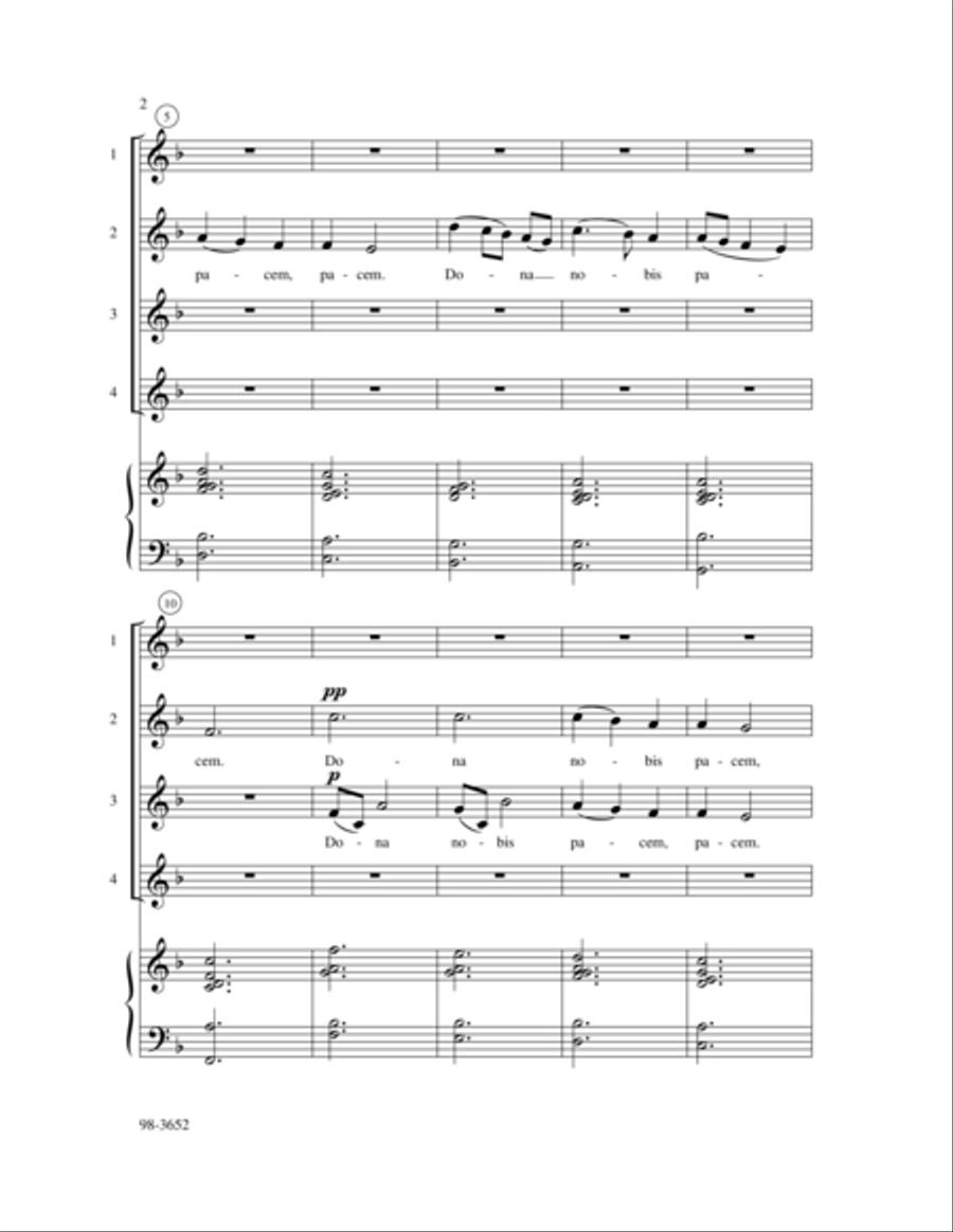 Prayer for Peace Choir scores gallery preview page 3