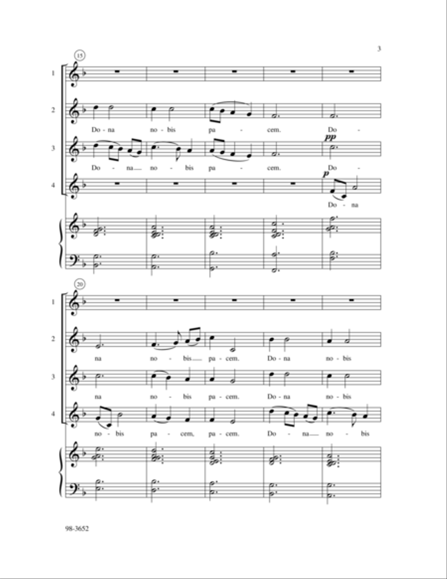 Prayer for Peace Choir scores gallery preview page 4